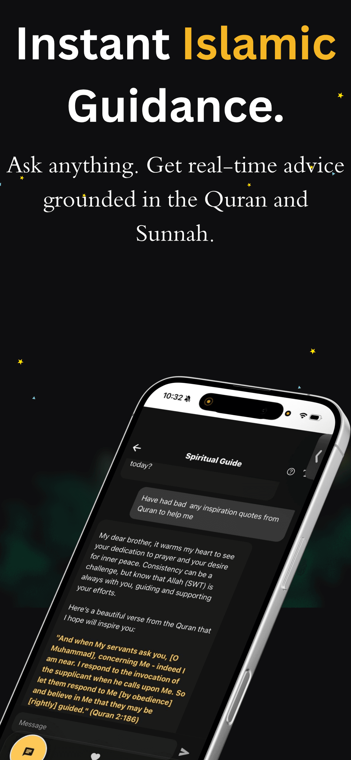 Quran reader interface with Arabic text and translation